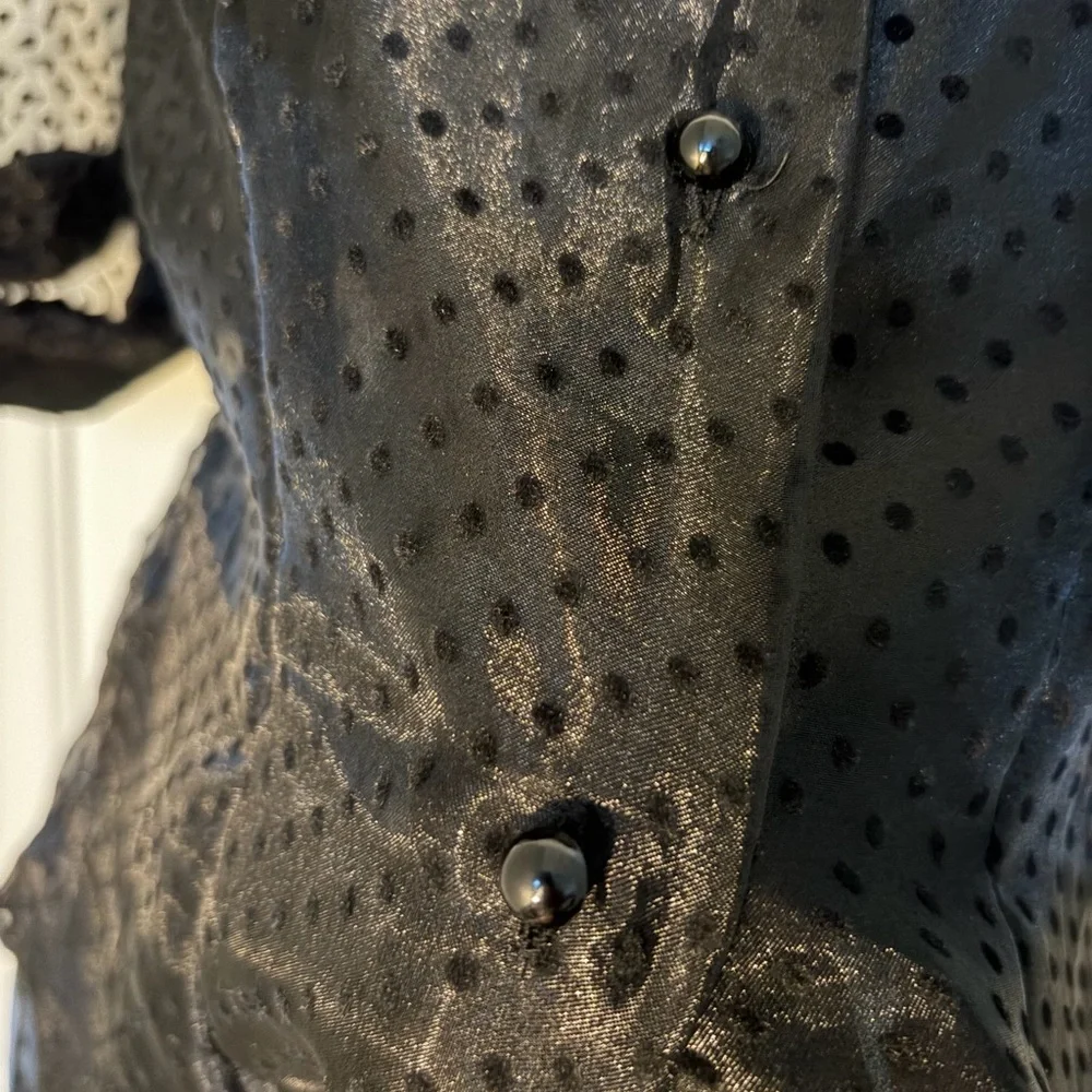 Black Polka Dot Sheer Blouse.
NWOT - Picture 6 of 8